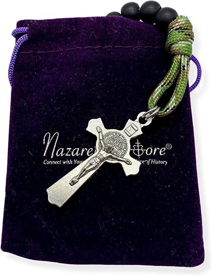 One Decade Paracord Rosary Beads Pocket/Bracelet Rosary Miraculous Medal & Cross - Nazareth Store