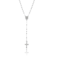 Rosary Necklace Our Lady of Guadalupe 3mm Silver Plated & Crucifix