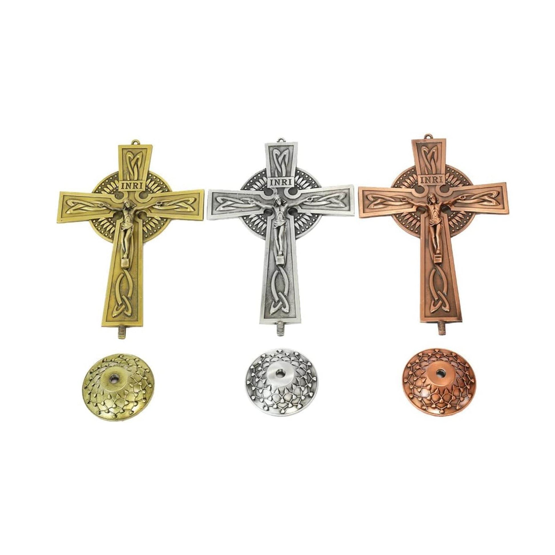 Ornament Art Jesus Antique Silver Plated Deatachable Standing Crucifix Desk - Nazareth Store