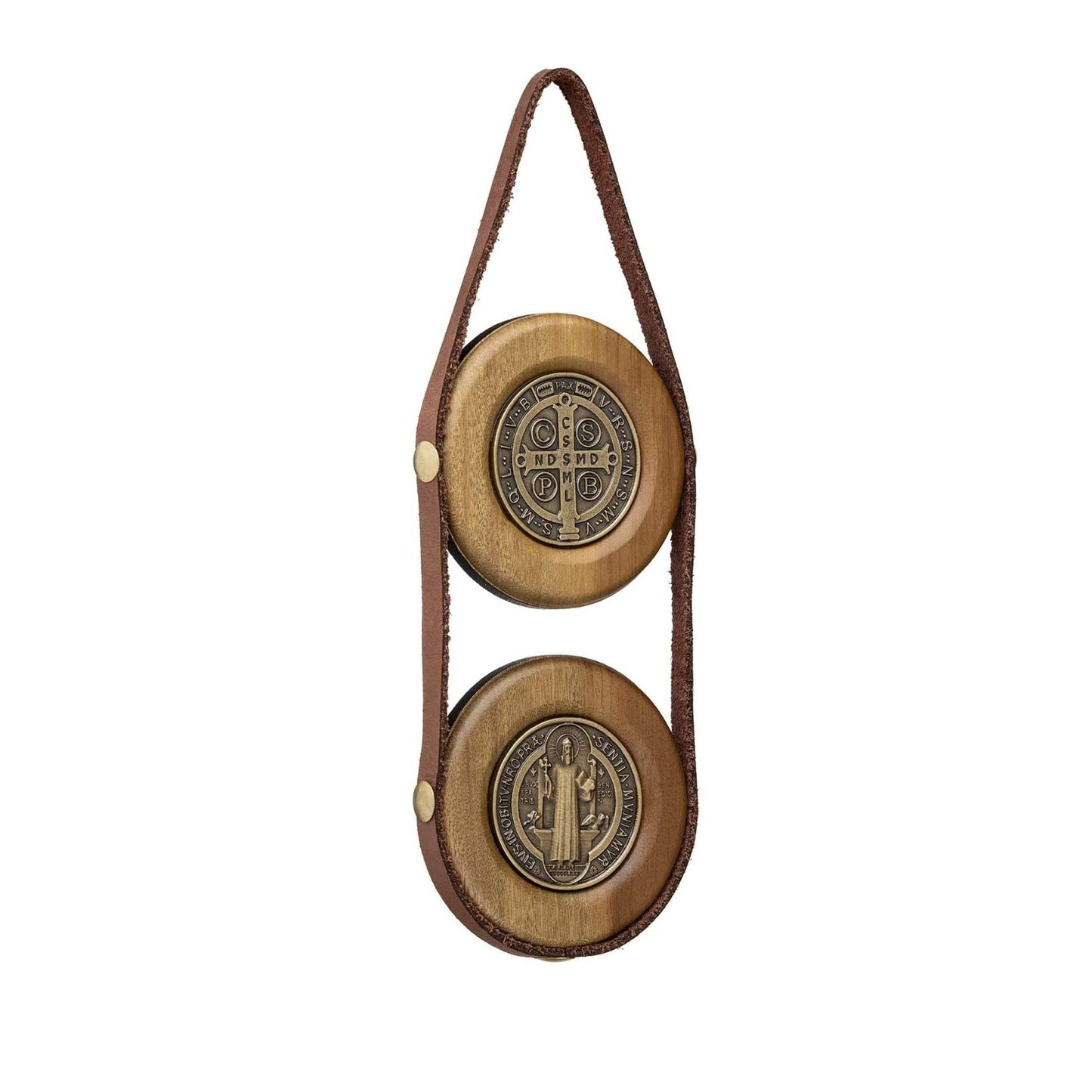 Ornament Medallion Hanging Protection Wall Hanger on Leather Strap - Nazareth Store