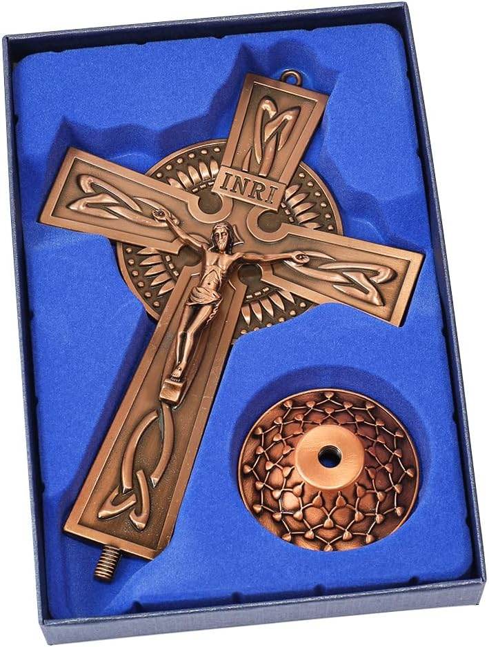 Antique Copper Plated Deatachable Standing Crucifix - Nazareth Store