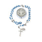 8mm Blue Pearl Communion Beads Rosary with St. Michael Medal - Nazareth Store