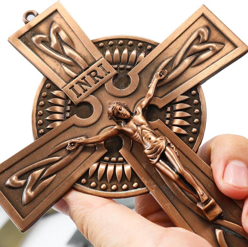 Antique Copper Plated Deatachable Standing Crucifix - Nazareth Store