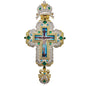 Gold Pectoral Cross Pendant Jesus Priest Bishop Crystallized Beads Clergy Necklace - Nazareth Store