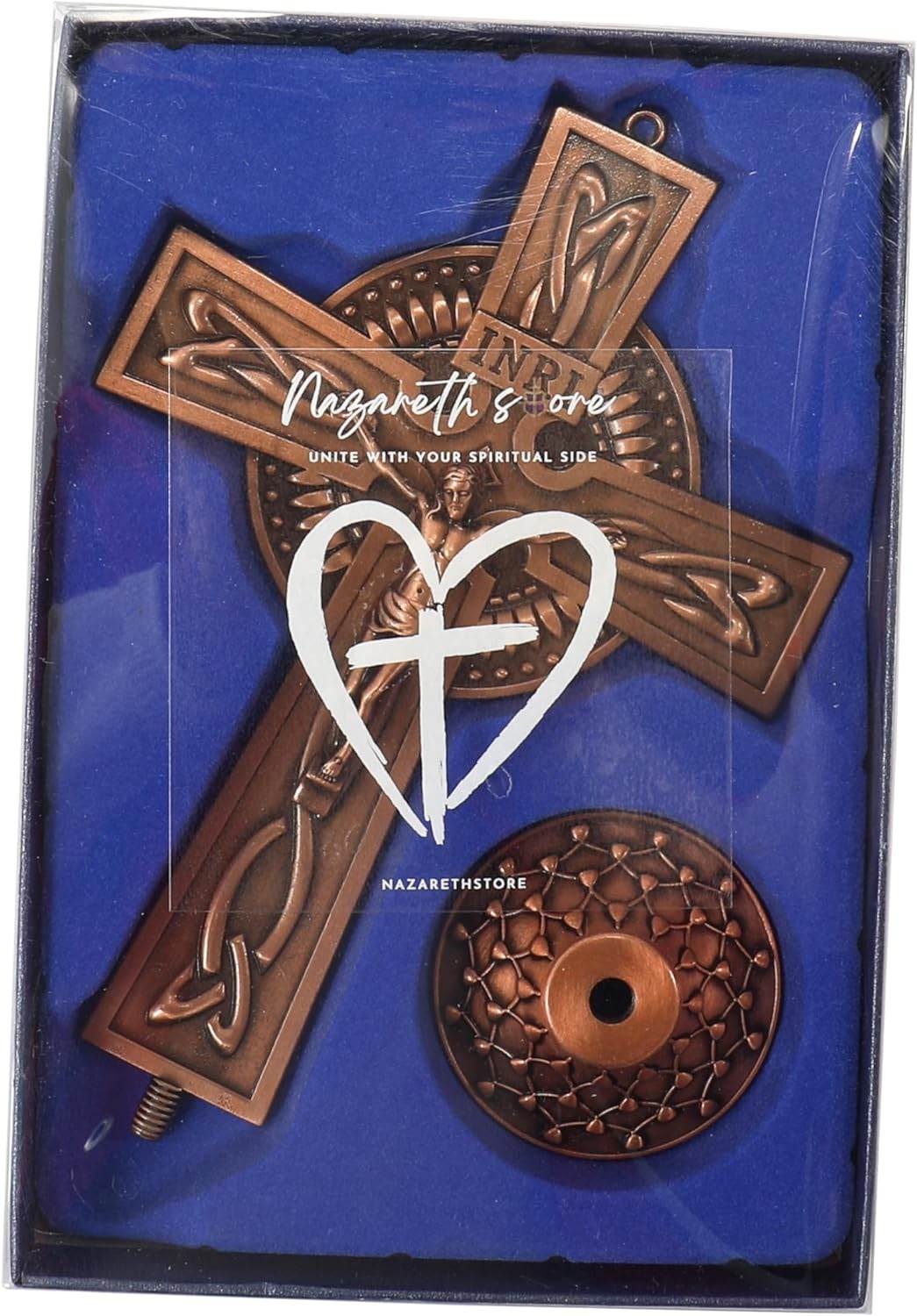 Antique Copper Plated Deatachable Standing Crucifix - Nazareth Store