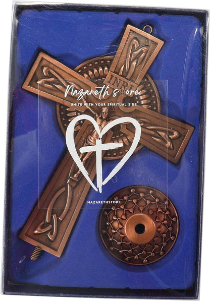 Antique Copper Plated Deatachable Standing Crucifix - Nazareth Store
