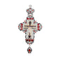 Red Crystals Pectoral Cross Jesus Christ Priest Bishop Christian Clergy Pendant - Nazareth Store