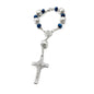 Saint Benedict Car Rosary Deep Blue Beads Chaplet Auro Rear view Jerusalem - Nazareth Store