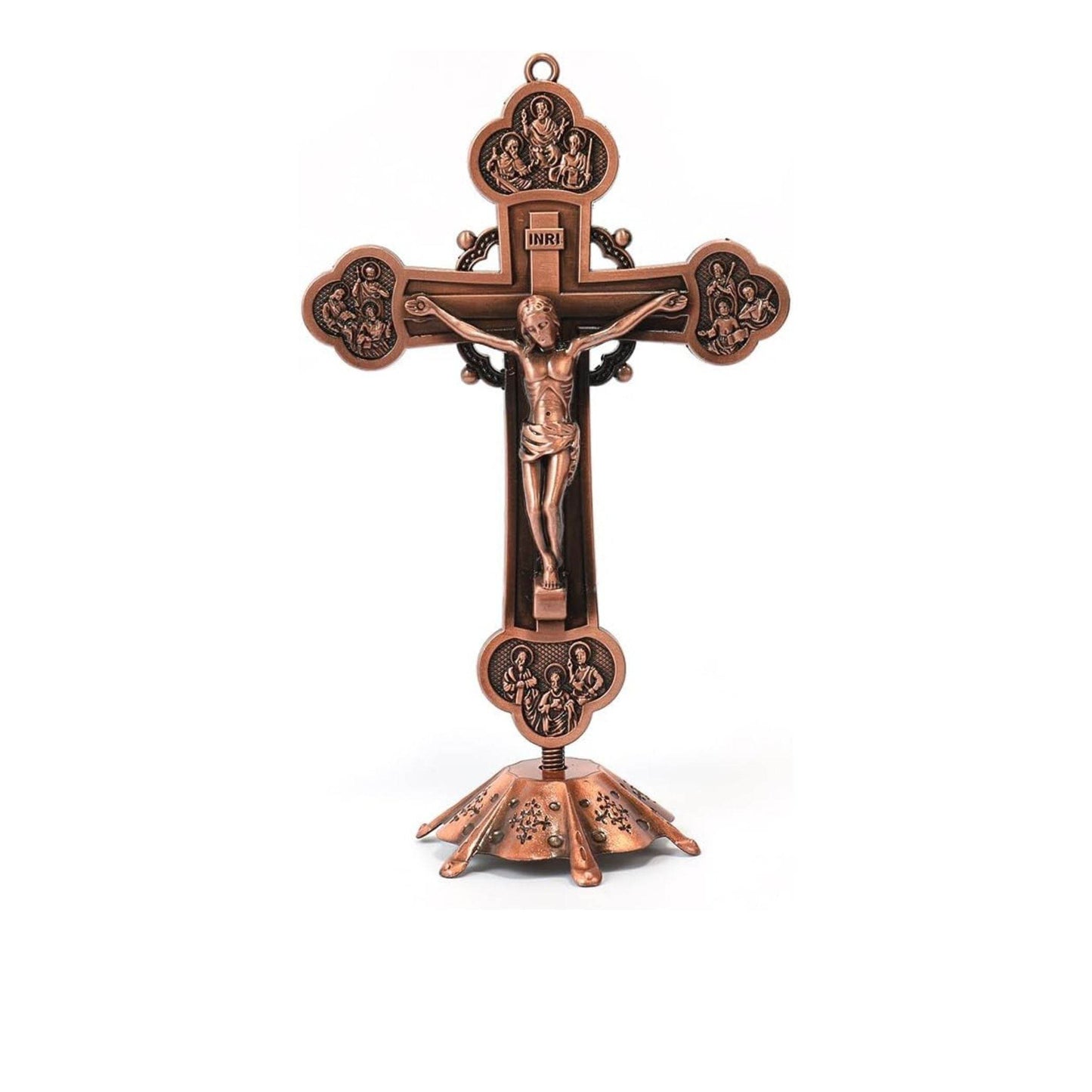 Antique Copper Plated Deatachable Standing Crucifix - Nazareth Store