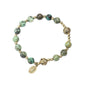 Africa Jasper Stone Beads Rosary Bracelet with Metal Separators and Catholic Miraculous Medal - Nazareth Store
