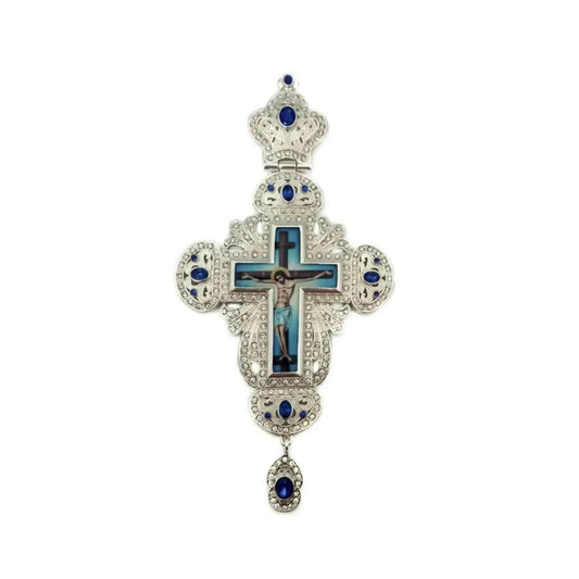 Silver Plated Pectoral Clergy Cross Pendant - Nazareth Store