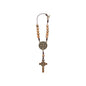 St. Benedict Car Rearview Mirror Rosary One Decade Protection Wood Beads Chaplet - Nazareth Store