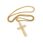 18K Gold Plated Cross Necklace Religious Jewelry Cubic Zirconia Crucifix - Nazareth Store - Retail