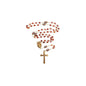 Matte Stone & Pearl Round Beads Rosary Gold Necklace Miraculous Medal & Cross - Nazareth Store