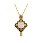 Enamel Red Crystals Pectoral Cross Necklace Holy Mary & Jesus Priest Bishop Crucifix - Nazareth Store