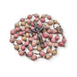 Pink Rose Aventurine Stone Beads Rosary with Holy Soil Medal and Antique Bronze Cross - Nazareth Store