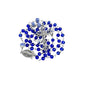 Blue Glass Rosary White Flowers Beads Catholic Miraculous Medal & Cross - Nazareth Store